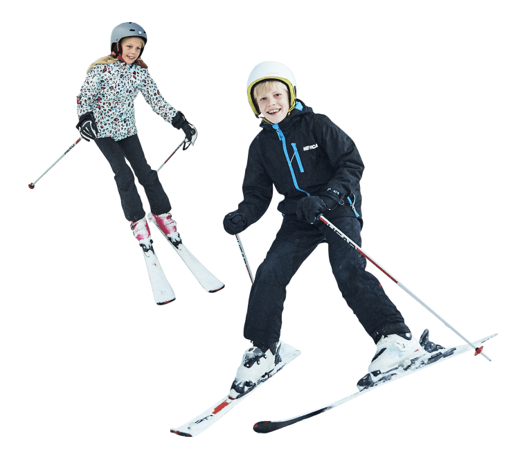 kids skiing at the snow centre
