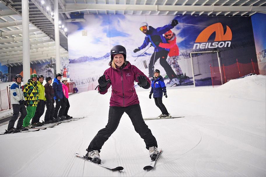 Female Skiing at The Snow centre