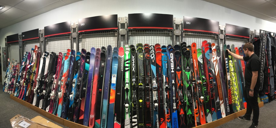 rack of skis