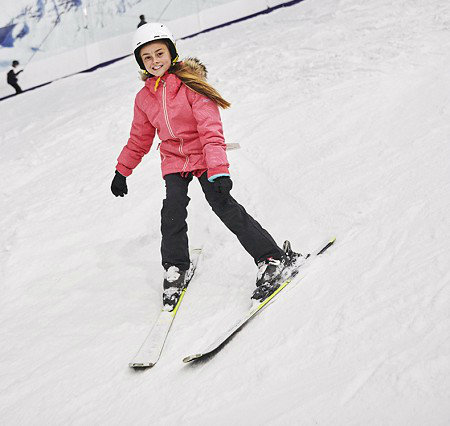 Girl skiing using her Junior Lift Pass
