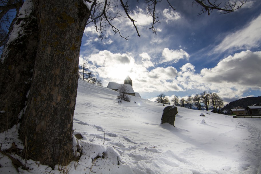 Snow scene Laax