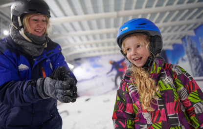 Junior having fun on the snow