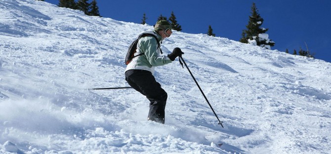 Guest Skiing Moguls